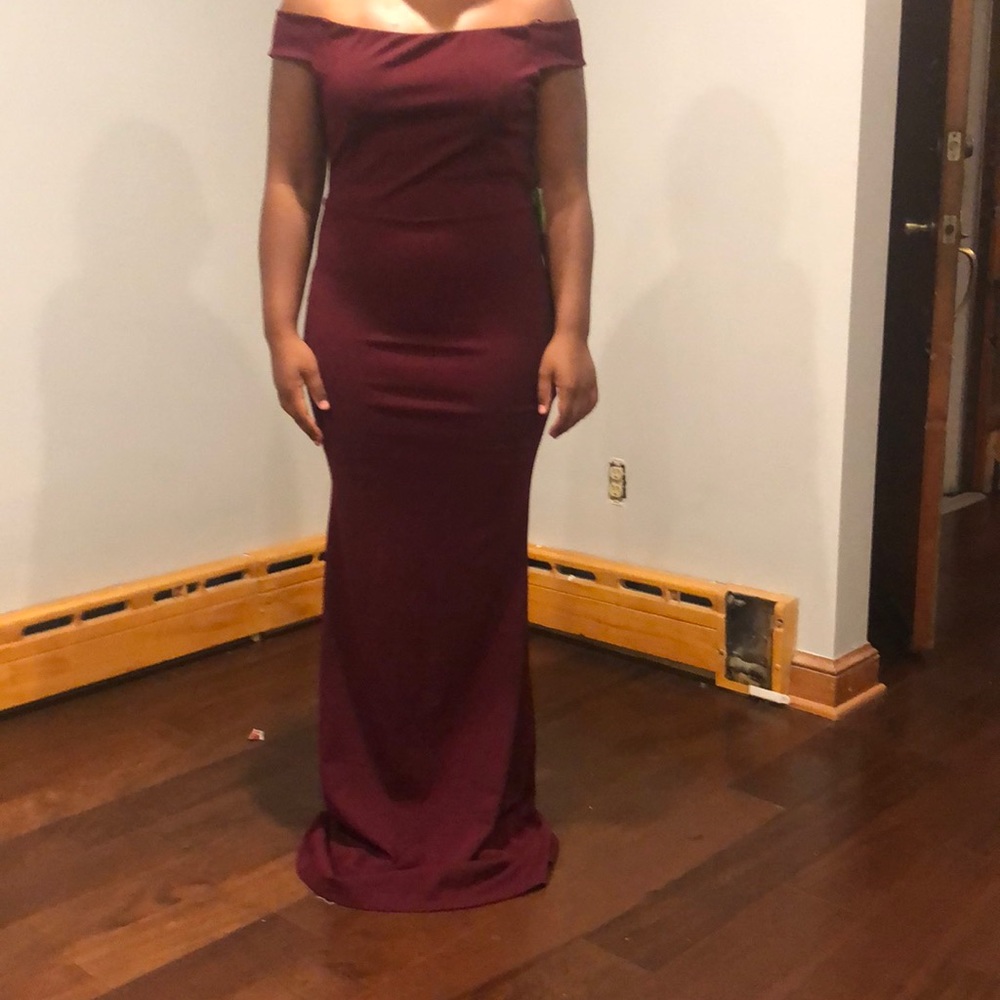 Burgundy dress
